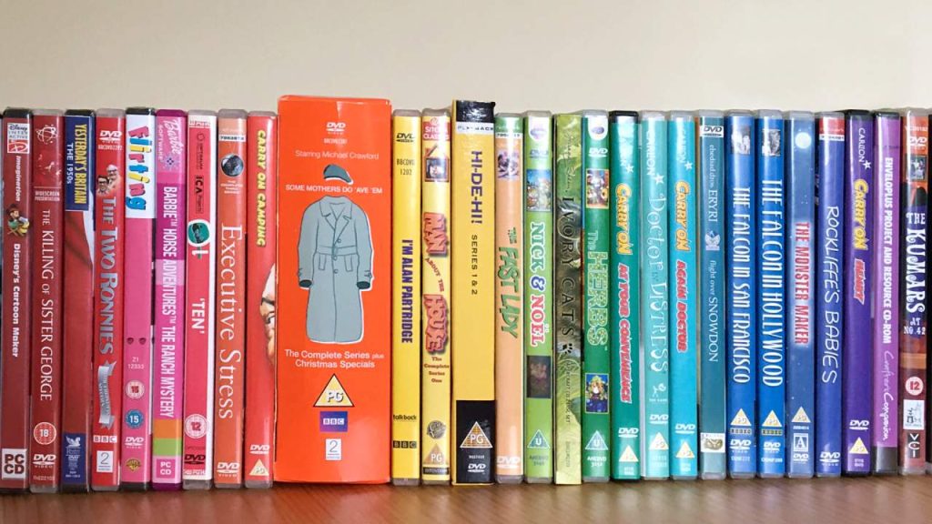 Row of Colourful DVD's